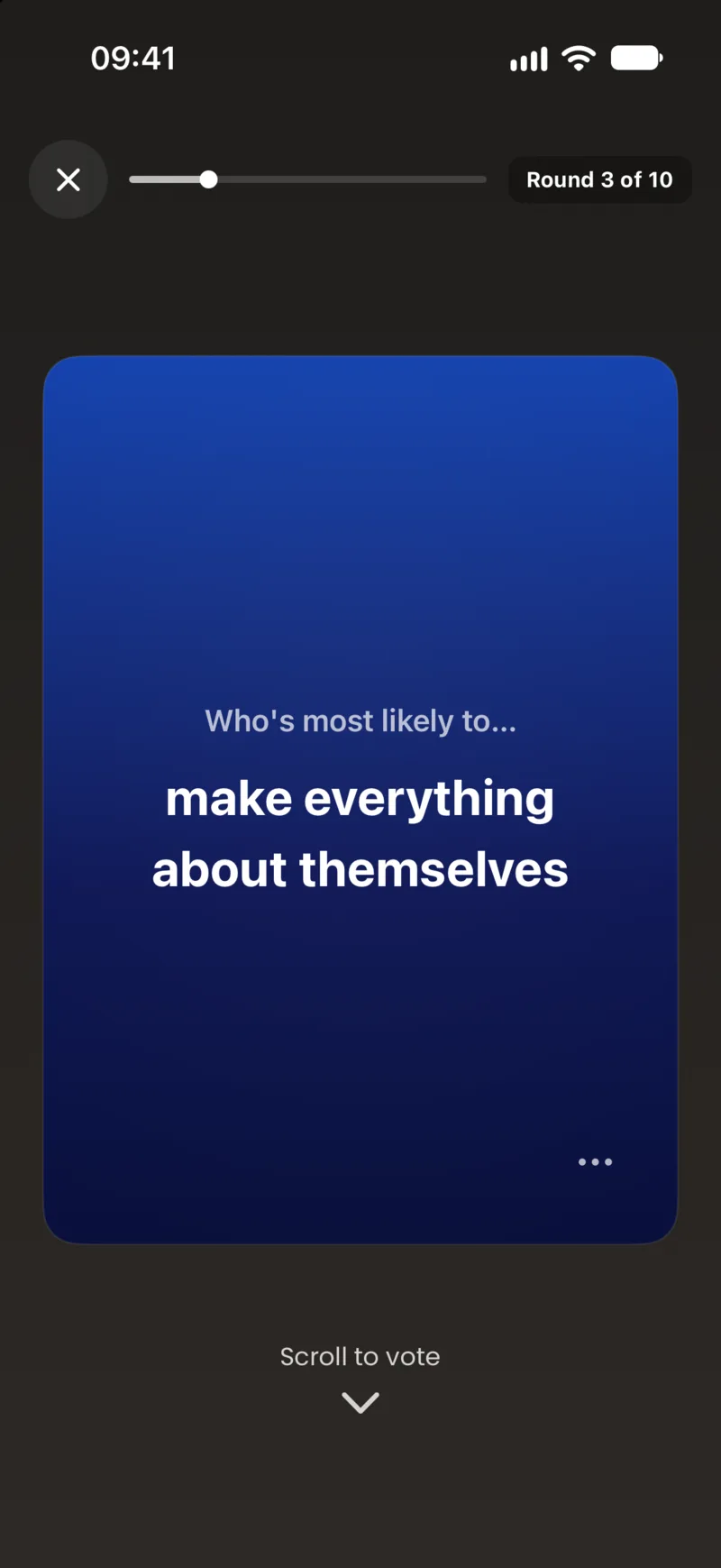 A round of Exposed: who's most likely to make everything about themselves